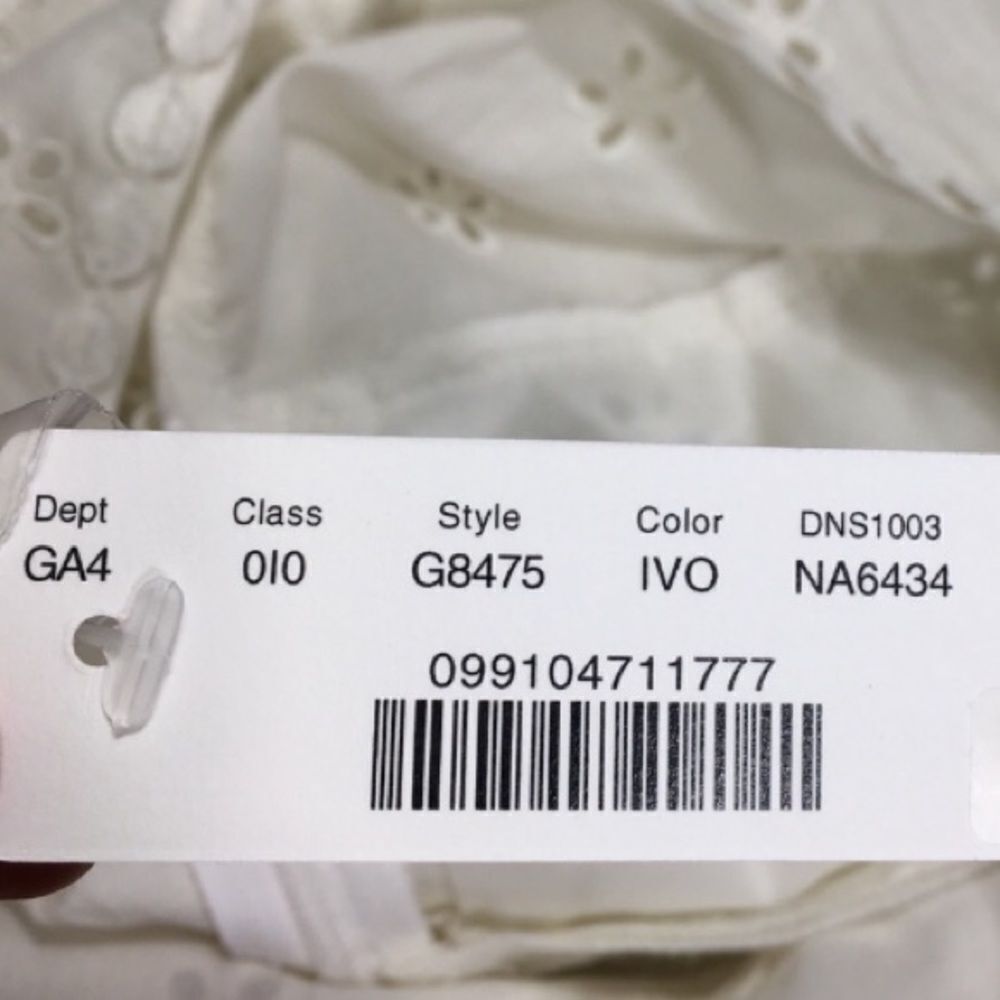 NWT J. Crew Ivory Eyelet Dress Sleeveless Sheath Scalloped Hem Summer Women's 00 - Picture 13 of 15